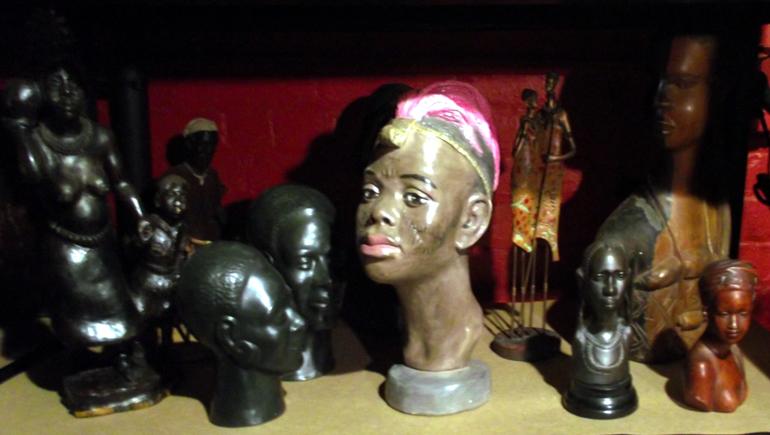 Lower Level- Sculptures & Art Work (-All work shown appear with full description on relevant pages)